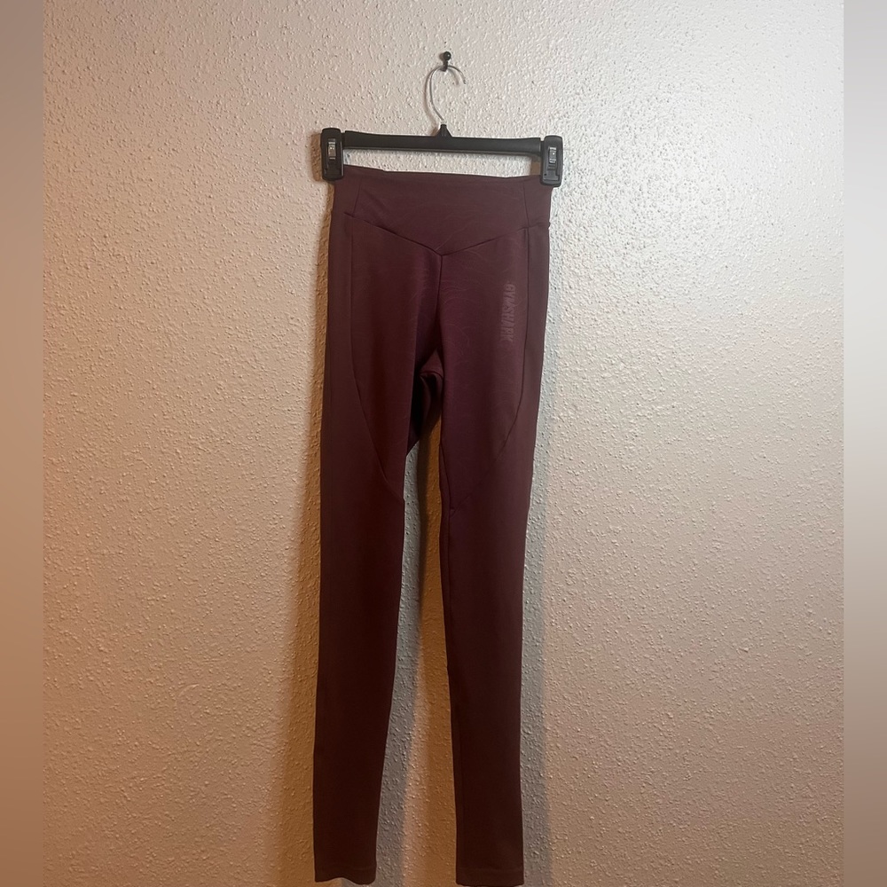 Gymshark Lustre leggings berry red XS
